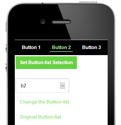 A button to activate is selected from a dropdown and then activated using a 'set' button.